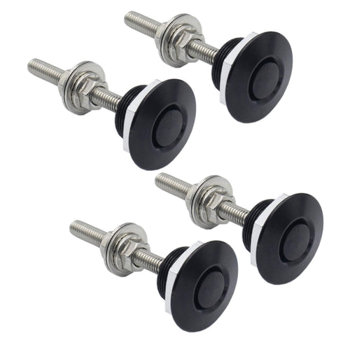 4 Pcs 1.25 inch Universal 304 Stainless Steel Vehicle Hood Pins-Quick Release Lock Latch Bumper License Plate Lock Clip Push Button Bonnet...