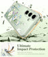 GVIEWIN for Samsung Galaxy S24 Case Floral, with Screen Protector & Camera Lens Protector, Hard PC&TPU Bumper Clear Shockproof Protective Women Ph...