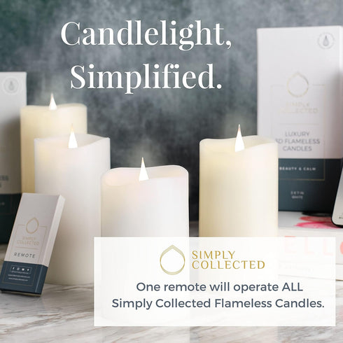 Remote Control | Ready to use 3D Flameless Candle Collection | Battery Included | Easy ON/OFF function...