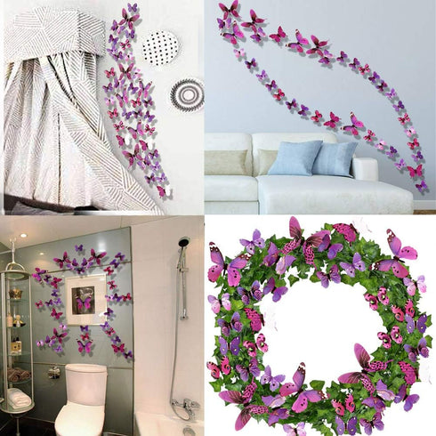 Ewong Butterfly Wall Decals, 36PCS 3D Butterflies Home Decor for Room, Wall Sticker for Girls Room Kids Bedroom Bathroom Baby Nursery Decoration (...