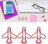Office Paper Clips, Paper Clips Plating Process Airplane Shaped for Scrapbooking (Red)...