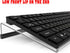 Acrylic Tilted Computer Keyboard Stand for Ergonomic Typing, Keyboard Tray Holder with Silicone Non-Slip Case, Clear...