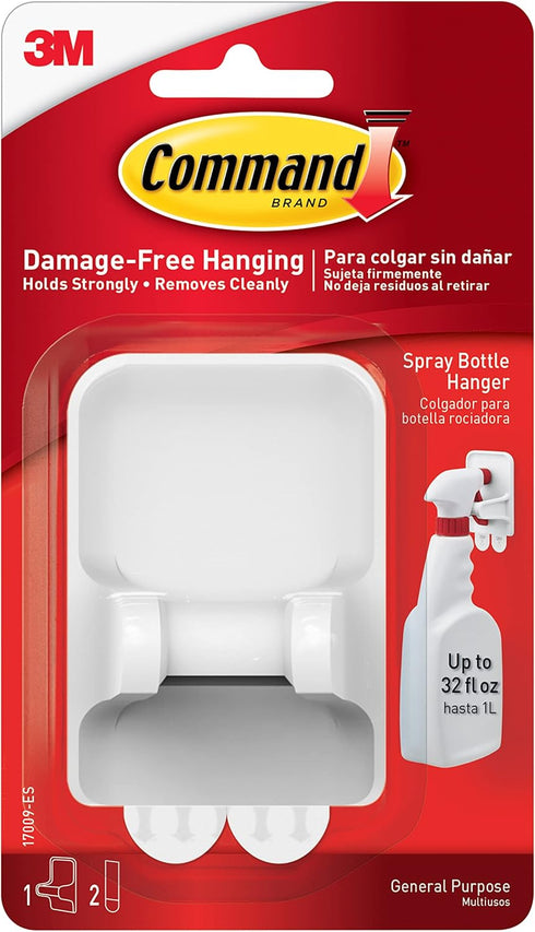 Command Spray Bottle Hanger with 2-Strips, 2-Pack, Organize Damage-Free...