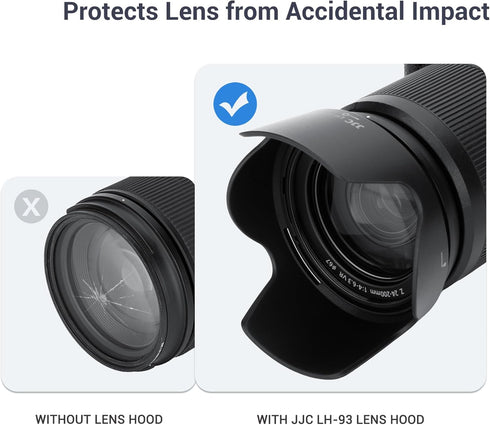 Lens Hood for Nikon Nikkor Z 24-200mm F4-6.3 VR, Reversible Lens Shade Replace Nikon HB-93 Lens Hood, Compatible with 67mm Filters and 67mm Lens C...