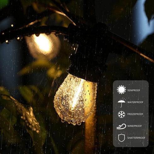 BORT LED S14 Replacement Light Bulbs, Shatterproof Outdoor String Light Bulbs, 1 Watt to Replace 11Watts Incandescent Bulb, E26 Regular Medium Scr...