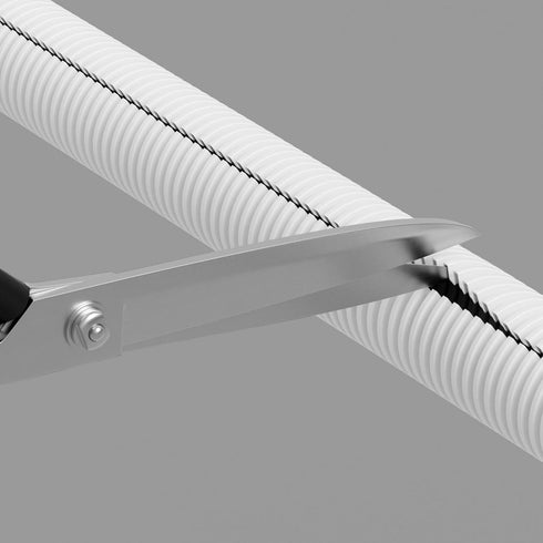 D-Line White 43in Cable Sleeve, Flexible Wire Protector Tubing, Split Electrical Conduit, Plastic PC Cable Management Tube, Cord Sheath, TV Loom T...