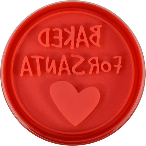 R&M Baked for Santa Pastry and Cookie Stamper, Christmas Cookie Stamper - Red, 2.5"...