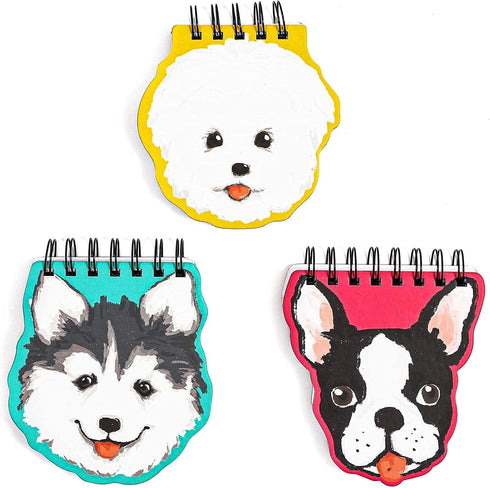 Paper Junkie Dog Lover's Hardcover Notebook Set, 3 Die Cut Spiral Notepads (5.5 x 4.5 Inches, 3 Pack)...