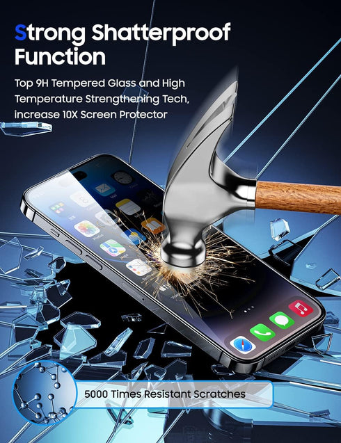 BENKS 2 Pack Privacy Screen Protector for iPhone 14 Pro Anti-Spy Tempered Glass Film Full Coverage 9H Hardness Case Friendly Easy Installation Bub...
