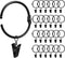24 Pack 2 Inches Curtain Rings with Clips, Openable Drapery Metal Clip Iron Drapes Hangers Decorative for Windows Rods Rustproof, Black...