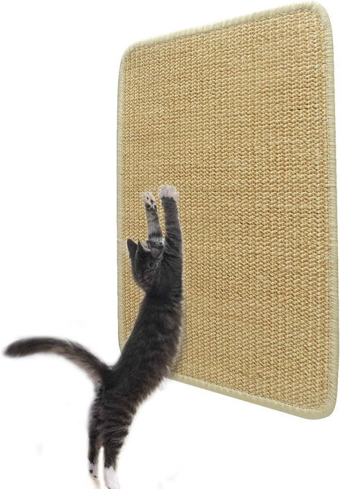 Cat Scratcher Mat,15.7”x11.8” Sisal Cat Scratching Mat Wall Cat Scratch Mat Wall Scratcher for Indoor Cats, Cat Scratching Board (Natural Color)...