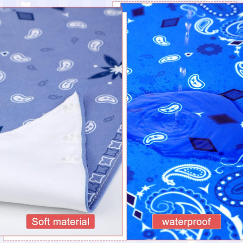 Jiuguva 8 Pack Adults Drool Bandana Bibs Paisley Soft Bibs Set Large Neutral Bibs Special Needs Bibs Set Absorbent Bibs Set for Men Women Teenager...