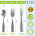 9 Piece Stainless Steel Kids Silverware Set - Child and Toddler Safe Flatware - Kids Utensil Set - Metal Kids Cutlery Set Includes 3 Small Kids Sp...