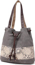 Women Printing Canvas Shoulder Bag Casual Hand Bags Purse Retro Tote Bags...