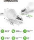 Dusk to Dawn Sensor LED Outdoor Light Bulb, Daylight White 5000K, A19 13W(100 Watt Equivalent) Bright Porch Lighting, 1200LM, Auto-On/Off Photocel...