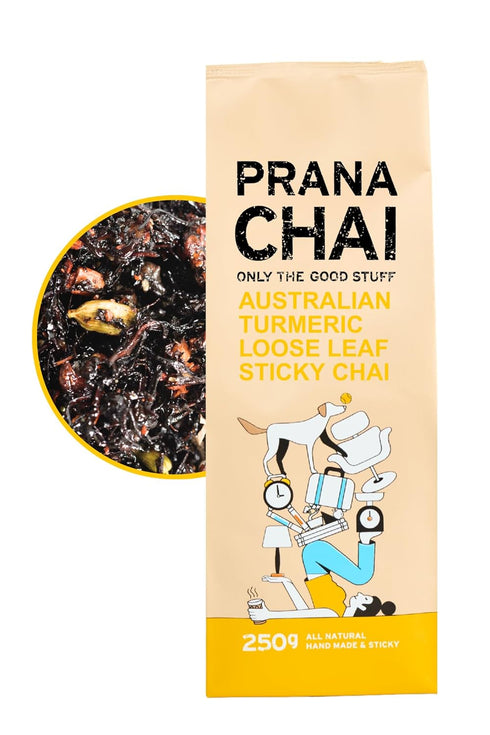 Prana Chai TURMERIC Blend 250 g - All-Natural, no sugars, no syrups, no concentrates, no preservatives. Only The Good Stuff...