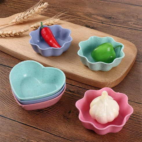 Heart Shape Appetizer Plates Eco-Friendly Mini Bowls Exiquisite Kitchen Supplies Fall Resistant Seasoning Dishes Soy Dipping Ketchup Sauce Dishes ...