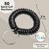 Juvale 50 Pack Spiral Coil Wrist Keychains - Stretchy Wristband Bracelet Key Rings (5 Assorted Colors)...