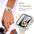 2-Pack Bling Case with HD Screen Protector Women Compatible with Apple Watch 40mm Diamond PC Bumper Full Protective Face Cover for iWatch Series 4...