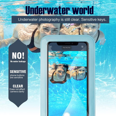 6 pcs Waterproof Phone Pouch Universal Phone Waterproof Case Compatible for iPhone 11 13 12 Max Pro XS Samsung Galaxy s22 s10 Up to 6.9", IPX8 Pla...