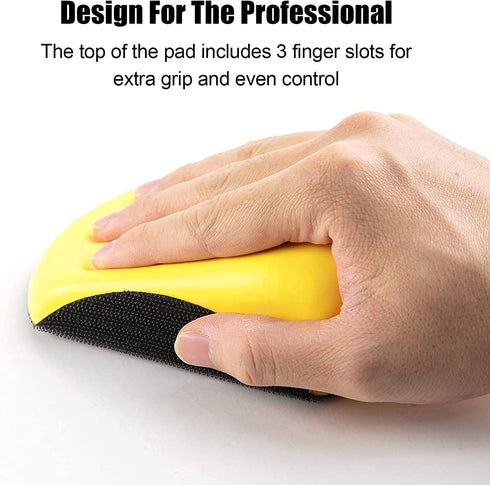 VIBRATITE 5 Inch Hook and Loop Mouse Hand Sanding Block, Ideal for Woodworking, Furniture Restoration, Home and Automotive Body,Sanding Pad Hook B...