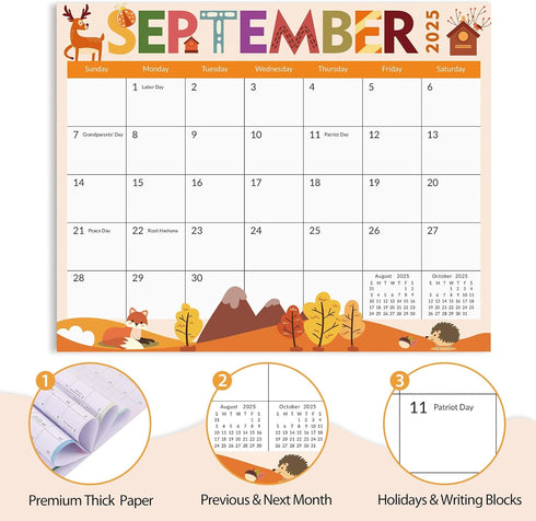 Magnetic Calendar for Refrigerator, 8'' x 10'' Fridge Calendar Runs from May 2024 Until December 2025, 20 Months Refrigerator Calendar for Home, O...