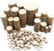 525 Pieces Unfinished Round Wooden Discs, 5 Size Wood Cutout Circles Chips for Arts & Crafts Projects...