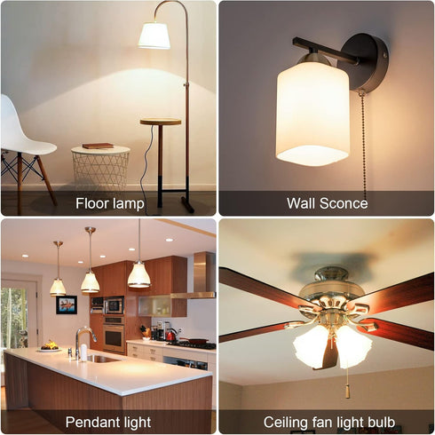 8 Pack A15 LED Bulbs 60W Equivalent, 3000K Soft White, 6.5W Dimmable LED Light Bulb, A15 LED Appliance Light Bulb 6.5W for Ceiling Fan, Home Light...