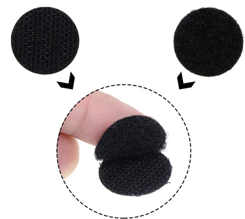 Mini Skater 3/4 Inch/20mm Diameter Sticky Back Hook Self Adhesive Dots Loop Tapes Nylon Sticker Fastener for School Office Home,300Pcs/150Pairs,Bl...