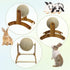 Fhiny Rabbit Scratch Toy, Natural Sisal Rabbit Scratching Ball Sisal Rope Bunny Claw Scratcher Rotating Ball Interactive Toys Nail Scratching Post...