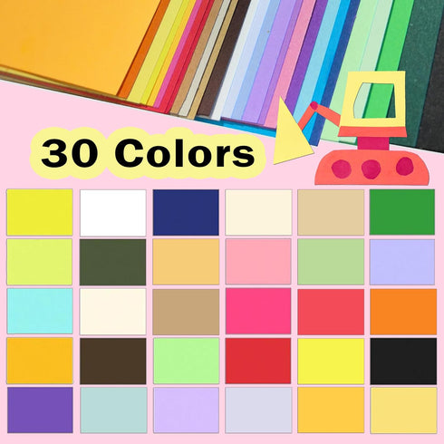 60 Sheets Colorful Cardstock Paper, 30 Color 180 GSM/67LB Thick Paper for Crafts, Card-making, Art-Painting and Printing...