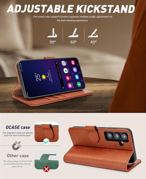 OCASE Compatible with Galaxy S24 Plus 5G Wallet Case, PU Leather Flip Folio Case with Card Holders RFID Blocking Kickstand [Shockproof TPU Inner S...
