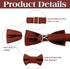 Toulite 2 Pcs Solid Cinnamon Color Boy's Bow Tie Satin Bow Tie with Suit Handkerchief Pre Tied Style Pocket Square for Wedding Party Dress up...
