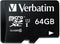 Verbatim 64GB Premium MicroSDXC Memory Card with Adapter, UHS-I V10 U1 Class 10 (44084)...