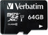 Verbatim 64GB Premium MicroSDXC Memory Card with Adapter, UHS-I V10 U1 Class 10 (44084)...