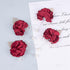 AUEAR, 4 Pack Wine Red Rose Groom Flowers Boutonniere Pearl Groomsmen Brooch for Party Decoration Party Decoration...