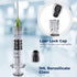 5 Pack Borosilicate Glass Luer Lock Syringe 1ml Capacity Reusable Glass Syringes - Use for Arts and Crafts, Thick Liquids, Oils, Vet, Glue, Lab, I...