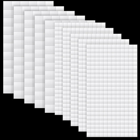 10 Sheets Foam Dual-Adhesive Squares,2 Sizes 3D Foam Squares Double Sided Self Adhesive Dots Mounting Squares, Adhesive Foam Squares for Scrapbook...