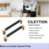 1 Pack Black and Gold Handles for Cabinets, 6-3/10 Inch Hole Centers Gold Drawer Pulls, Dresser Hardware and Handles for Cabinets and Drawers...