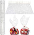 AnapoliZ Christmas Cellophane Wrap Roll | 100’ Ft. Long X 16” in. Wide | 2.3 Mil Thick Crystal Clear with Snowflakes| Gifts, Baskets, Treats, Cell...
