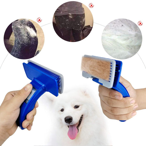 self-cleaning dog & cat slicker brush Pet Grooming and Detangling Brush Self-Cleaning Brush for Long and Short-Haired Dogs, Cats, Rabbits, and Mor...