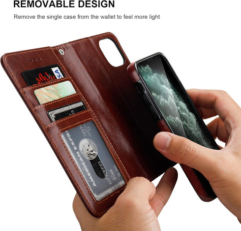 Bocasal for iPhone 11 Wallet Case with Card Holder PU Leather Magnetic Detachable Kickstand Shockproof Wrist Strap Removable Flip Cover for iPhone...