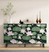 Yasinet Peel and Stick Wallpaper Floral Wallpaper Vintage Dark Green Lotus Flower Contact Paper Removable Self Adhesive Wallpaper for Wall Living ...