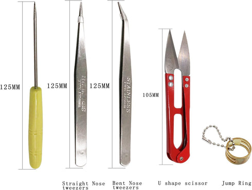 NIUPIKA Jewelry Pliers Set Jeweler Making Pliers Kit with Needle Nose Plier Round Nose Plier Wire Cutter Plier for Jewelry Making Supplies Wire Wr...