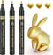 Liquid Mirror Chrome Markers - 3Pcs Gold Waterproof Reflective Gloss Metallic Markers for Repairing, Resin Supplies, Model Painting, Marking or DI...