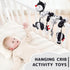 Koty Car Seat Toys, Infant Baby Spiral Plush Activity Hanging Toy for Stroller Bar Pram Crib with Music Box BB Squeaker & Rattles(Black Fox)...