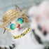 6PCS Pet Dog Cat Costume, Retro Pet Sunglasses, Adjustable Gold Chain Collar & Straw Hat, Funny Pet Accessories for Cat Puppy Small Medium Dog Bir...