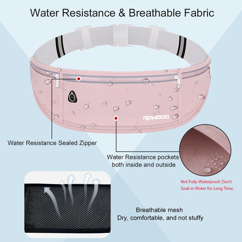 Running Belt Fanny Packs for Women, Water Resistant Large Capacity Waist Pack for iPhone 15 14 13 Samsung, Lightweight Running Phone Holder?Slim M...