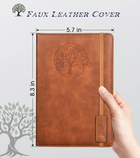 Lined Journal Notebook for Women Men,256 Pages A5 Hardcover Leather Journals for Writing,Travel,Business,Work & School,College Ruled Notebooks for...