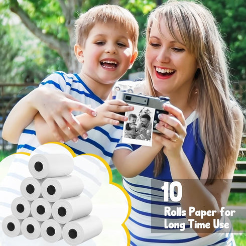 10 Rolls Kids Camera Paper for VTech KidiZoom PrintCam Instant Print Camera, 2.2” Wide BPA Free Thermal Print Paper Compatible with Dragon Touch/E...
